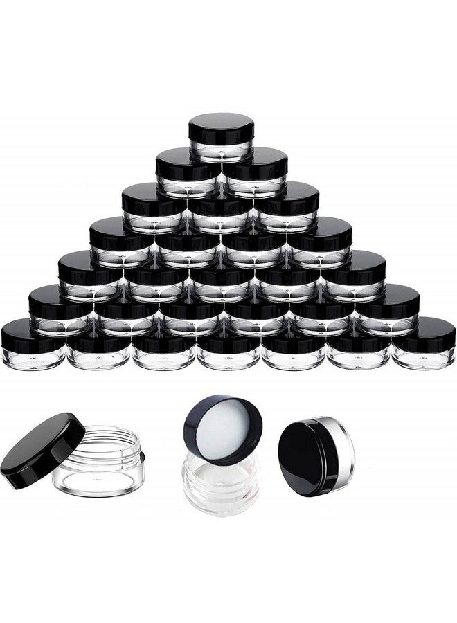 WENGTY Empty Glass Cosmetic Jar/Container Acrylic Jar Container for Eye shadow, Makeup, Face Cream, Lotion, Lip Balm, Body Butter, Scrub and Other Beauty Products (Black) (8) - Image 3