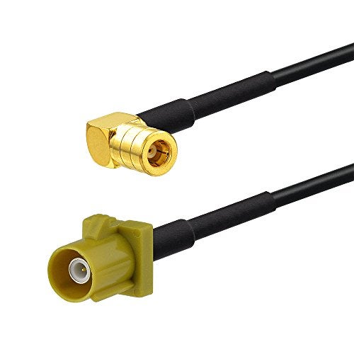 Eightwood Satellite Radio Antenna Adapter Cable 6 inches Fakra Curry Code K Male to SMB Female Right Angle Compatible with Sirius XM Car Vehicle Radio Stereo Receiver Tuner - Image 1