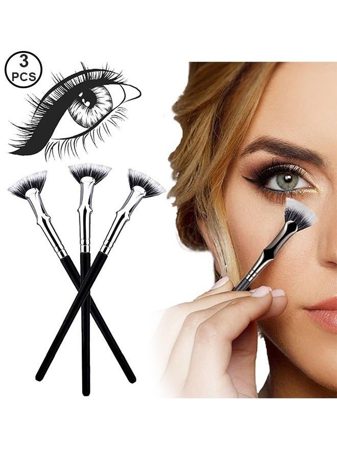 Generic 3Pcs Folding Angle Scalloped Lash Brush,Eyelash separator tool 2024 New lash separator Mascara Brush Eyelash Comb Separator for Upper Lower Eye Lash,Lash Fan,Lash Brush,Eyelash Wand  - Image 1