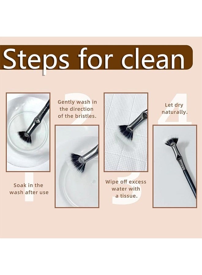 Generic 3Pcs Folding Angle Scalloped Lash Brush,Eyelash separator tool 2024 New lash separator Mascara Brush Eyelash Comb Separator for Upper Lower Eye Lash,Lash Fan,Lash Brush,Eyelash Wand  - Image 4
