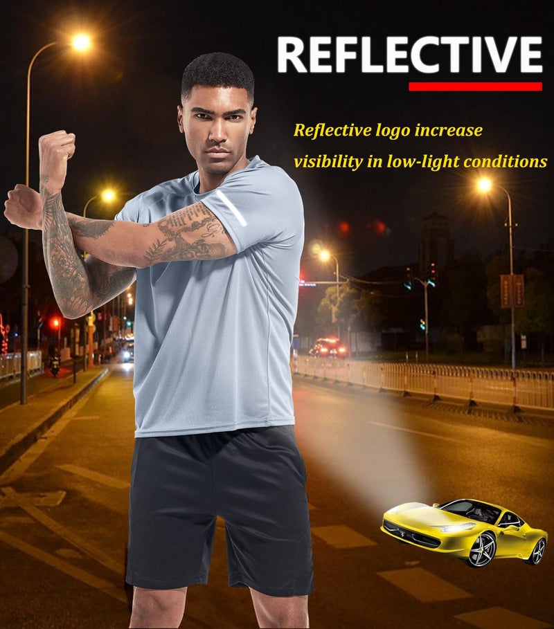 Boyzn 5 Pack Workout Shirts for Men - Activewear Tops Gym Shirts Dry Fit Mesh Moisture Wicking Running Fitness Short Sleeve Crewneck Sports Athletic T-Shirts 5P01-L - Image 4