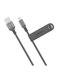 موماكس كابل MOMAX Elite Link لايتنينغ إلى USB بطول 1.2 متر – DL11D – رمادي-اسود  - Image 2