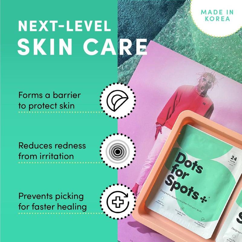 Dots for Spots Dots for Spots Pimple Patches - Fast Acting Translucent Hydrocolloid Zit Treatment Stickers for Face - Blemish Patch for Women, Men & Teenagers - Made in Korea (60 count)  - Image 4