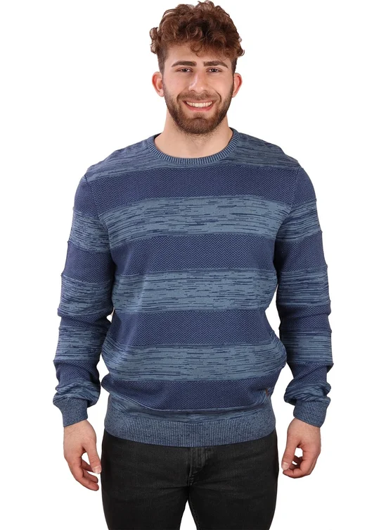Alexander Gardi Crew Neck Striped Sweater