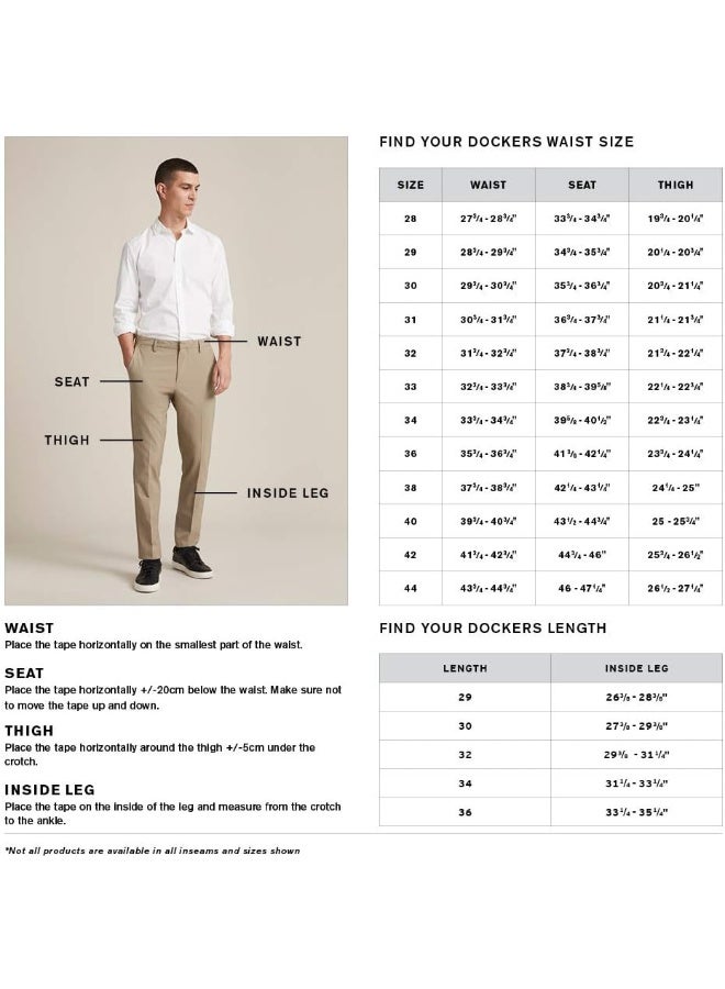 Dockers Men's Relaxed Fit Comfort Pants-Pleated, British Khaki, 42W x 32L - Image 5