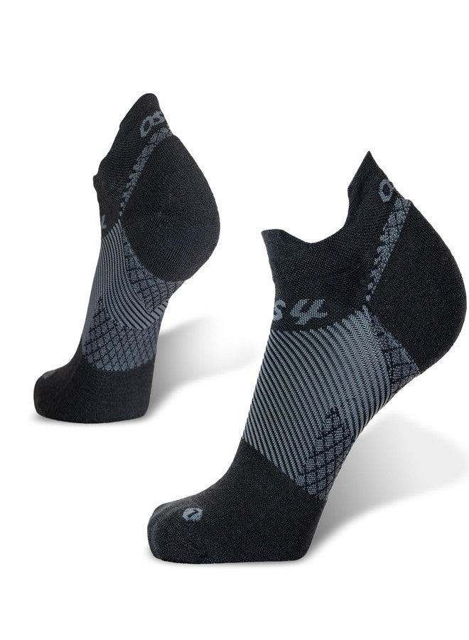 OS1st FS4 Plantar Fasciitis Socks Merino Wool Crew treats and prevents plantar fasciitis, heel and arch pain reduces swelling (US, Alpha, Large, Regular, Regular, Black No-Show) - Image 1
