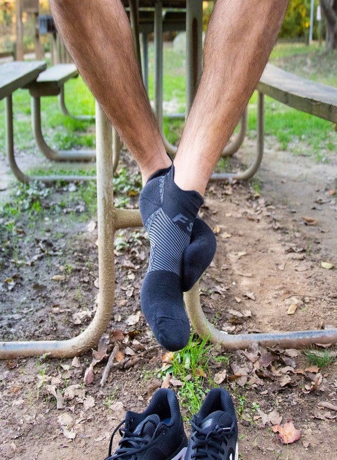 OS1st FS4 Plantar Fasciitis Socks Merino Wool Crew treats and prevents plantar fasciitis, heel and arch pain reduces swelling (US, Alpha, Large, Regular, Regular, Black No-Show) - Image 3