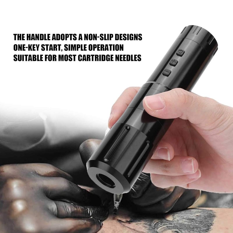 klarako Tattoo Machine, Rotary Tattoo Gun Machine With Tattoo Machine Tattoo Tattoo Machines Batter Lcd Display 10000Rpm Strong For Tattoo Machines Motor Tattoo Pen Black(Black) - Image 4
