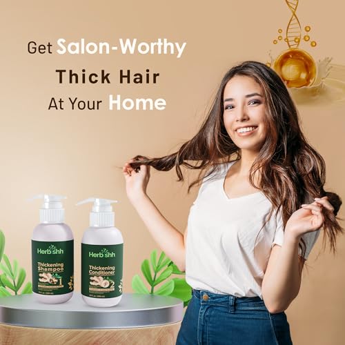 Herbishh Ginger Extract Thickening Shampoo and Hair Conditioner for Hair Thickening | Suitable for All Type Hair | Sulphates & Parabens Free - Image 4