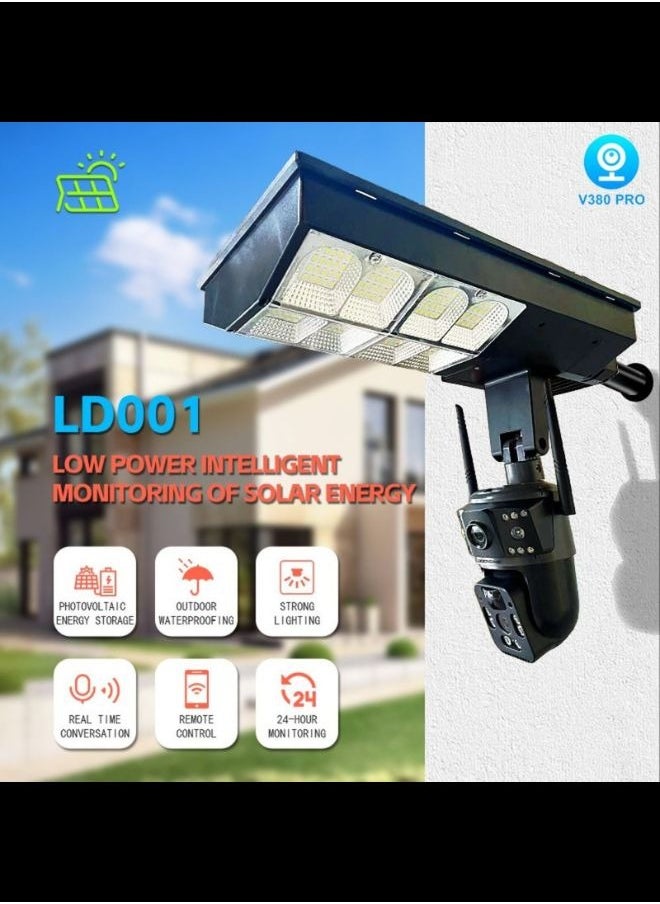 DOCKCASE - 4MP LED Solar Street Light With 4G Camera, IP66 Waterproof, Human Detection,, PIR Alarm, IR and Color Night Vision - Image 1