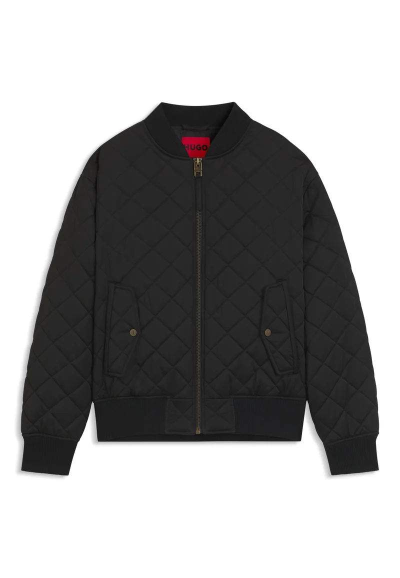 HUGO Water-repellent jacket in quilted satin