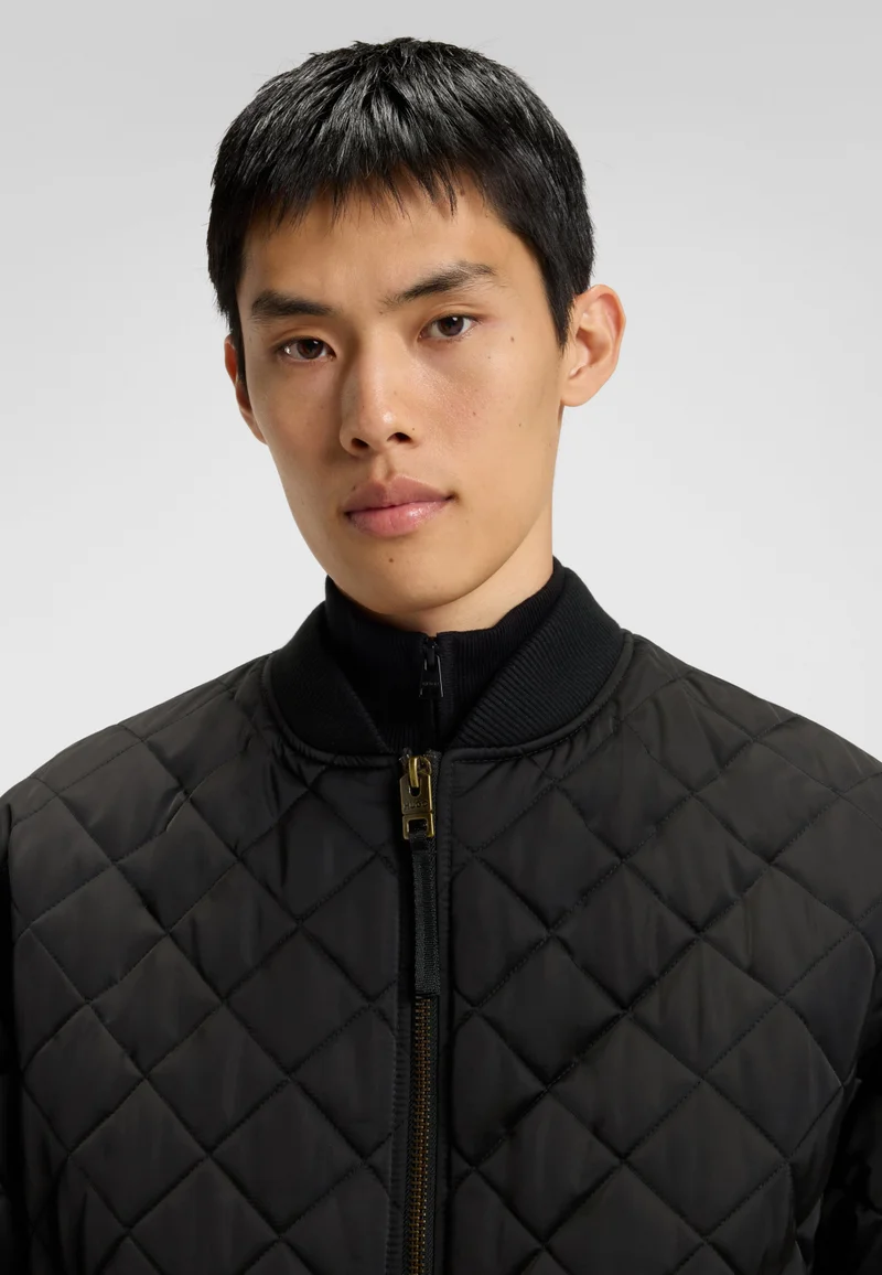 HUGO Water-repellent jacket in quilted satin