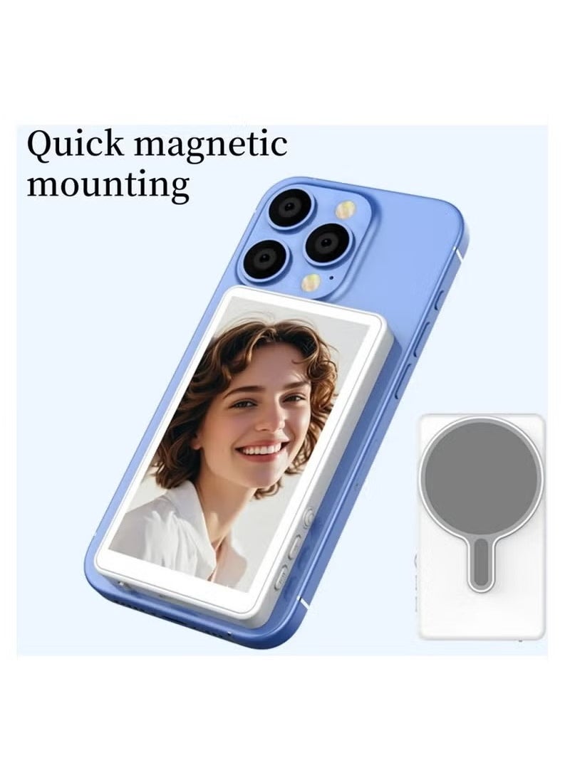 Generic Mag Selfie Display with Real Time Bluetooth Camera Sync  Wireless Remote Stand for Hands Free Photos & Videos  Instant Preview Screen for Rear Camera Selfies Solo Content Creation for Vlogging Streaming & Travel Photography  Perfect for Influencers & Creators  - Image 1