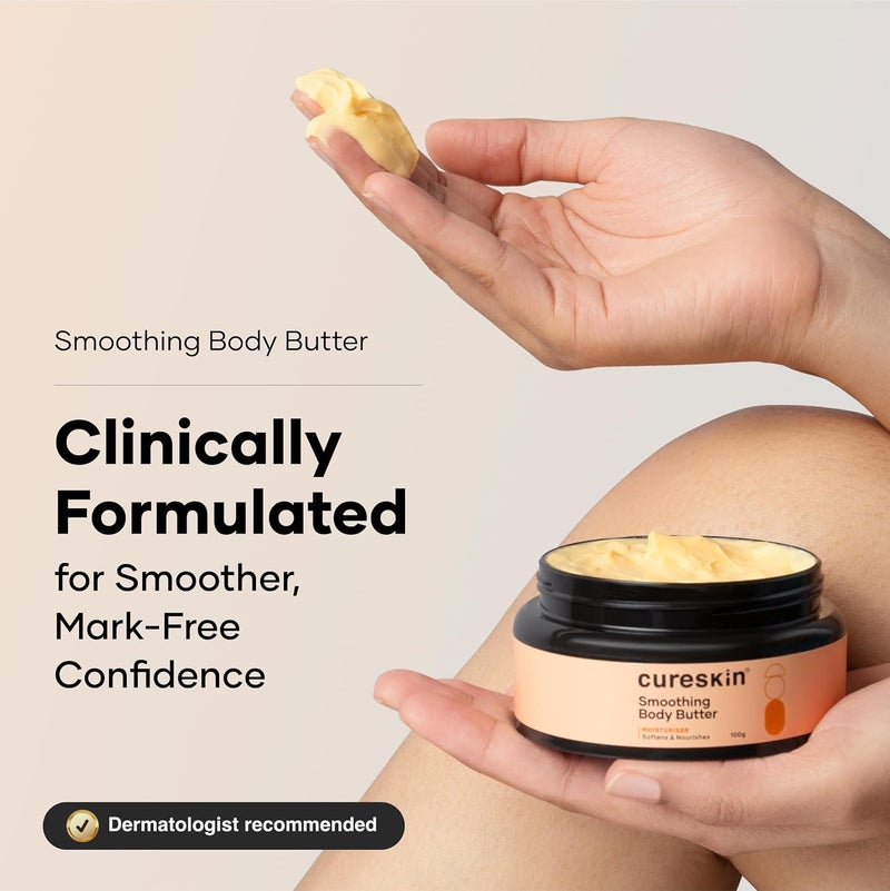 Cureskin Smoothing Body Butter Stretch Marks Cream for Women and Men Stretch Marks Removal Cream for Women - Image 2