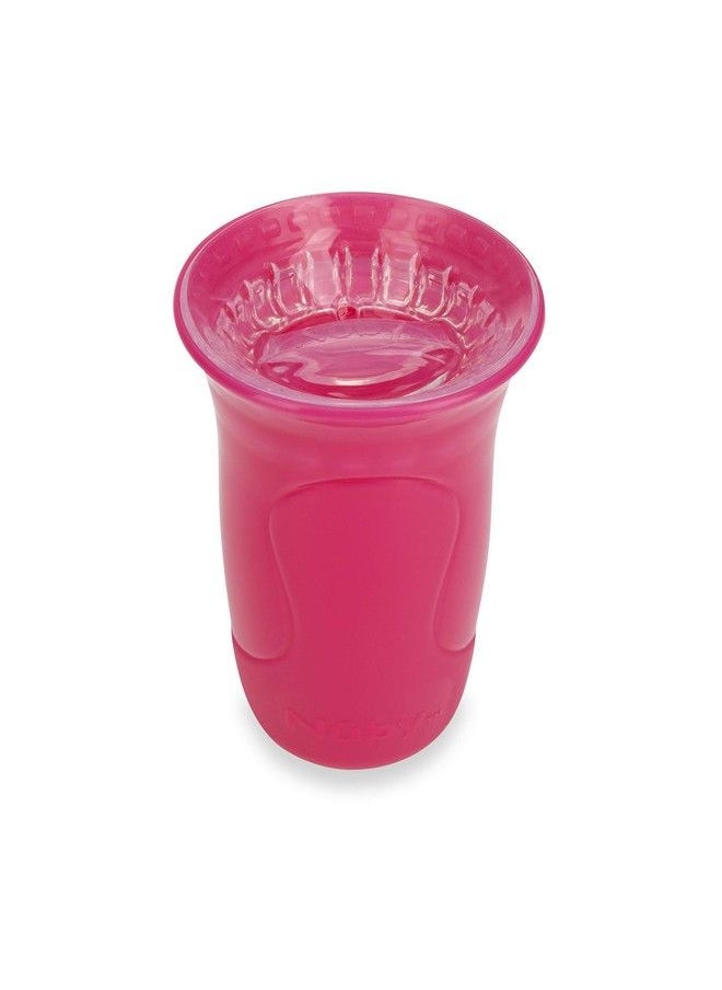 Nuby - 3Piece Nospill Smart Edge 360 Cup With Touch Flo Easy Clean Silicone Rim 10 Oz Girl (Color May Vary) - Image 1