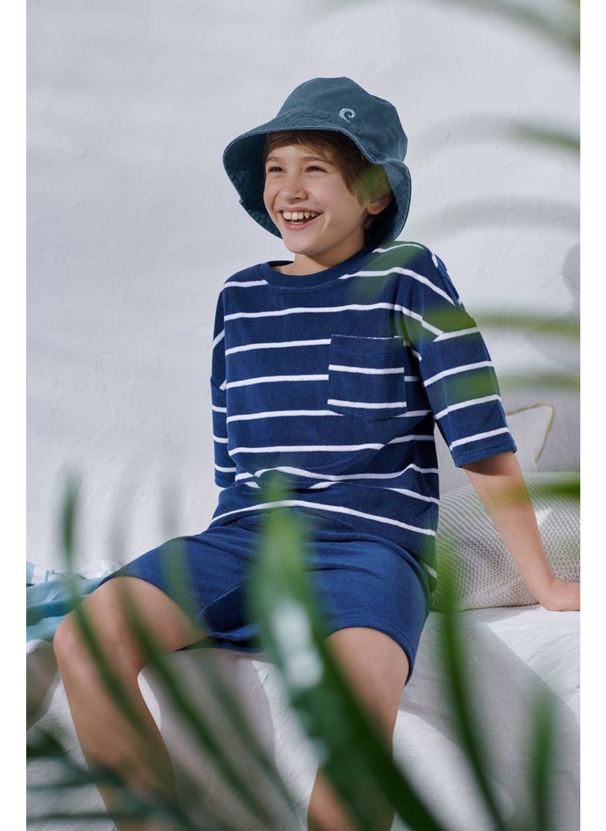 Tchibo Kids Boy Wash Fishing Hat, Navy  - Image 1
