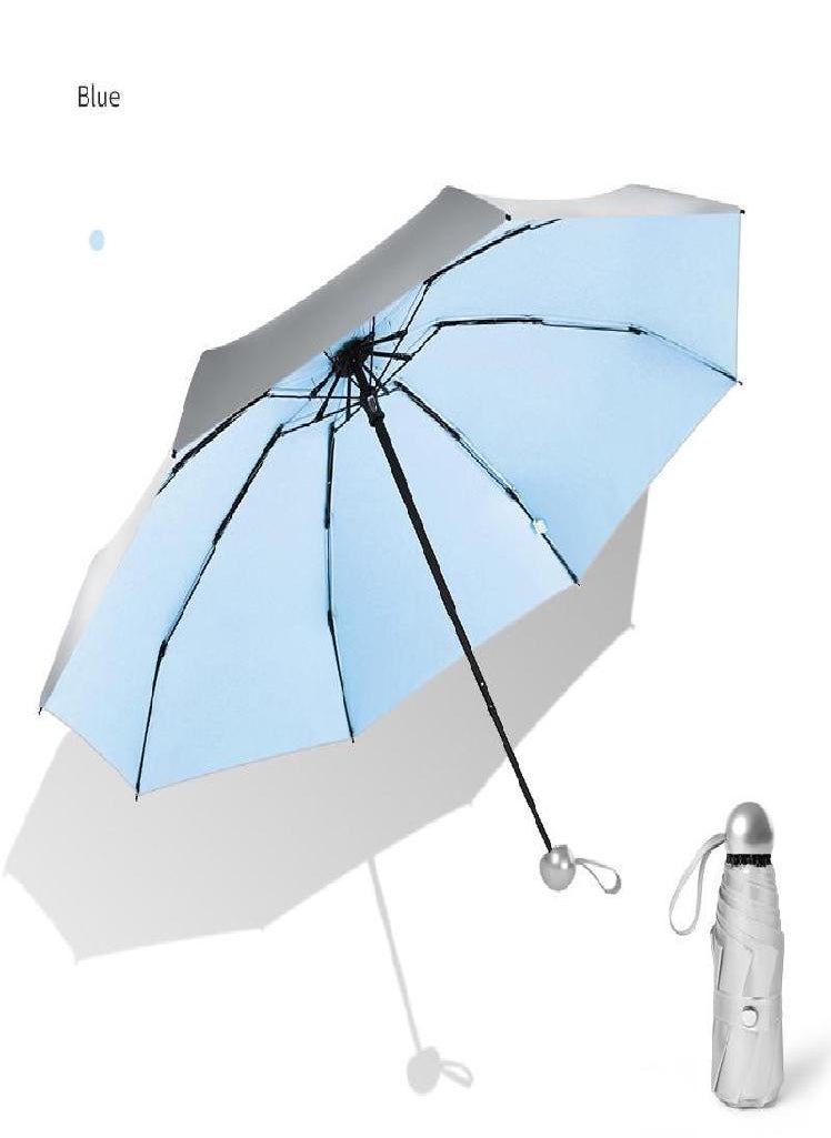 Eckek - 8 Ribs Pocket Mini Umbrella Anti UV Paraguas Sun Rain Windproof Light Folding Portable Umbrellas - Image 1