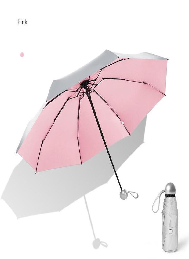 Eckek - 8 Ribs Pocket Mini Umbrella Anti UV Paraguas Sun Rain Windproof Light Folding Portable Umbrellas - Image 1
