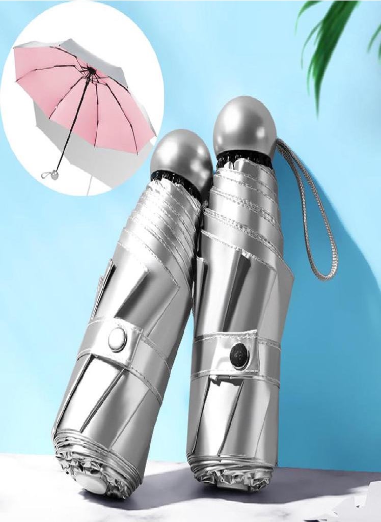 Eckek - 8 Ribs Pocket Mini Umbrella Anti UV Paraguas Sun Rain Windproof Light Folding Portable Umbrellas - Image 1