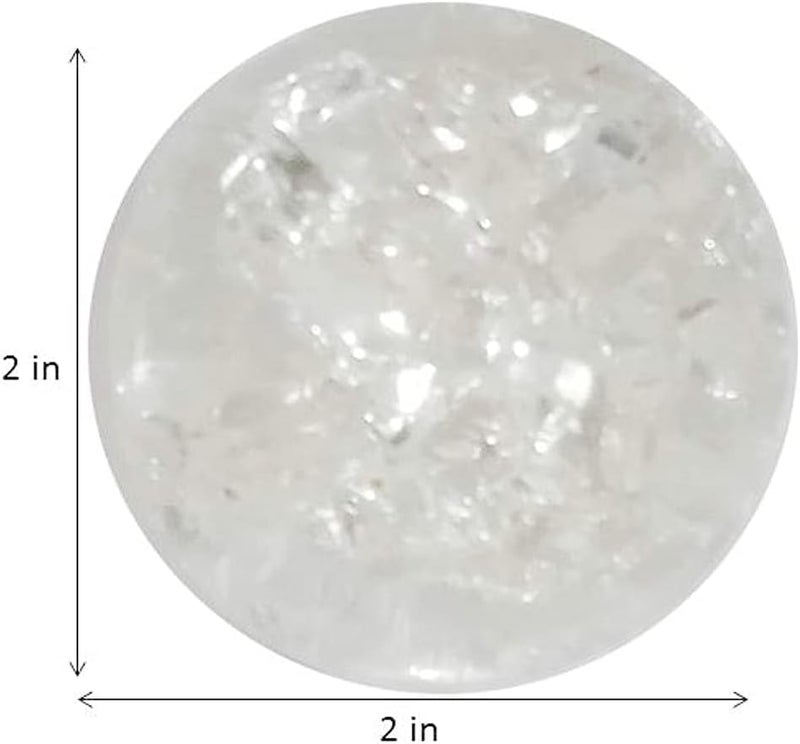 SENTROX Indoor Water Fountains Glass Ball | Ice Cracked Crystal Glass Fountain Ball l | Indoor Water Fountain Spinning Crystal Feng Shui Glass Ball | Size-2 inches, (Pack of 1) - Image 3