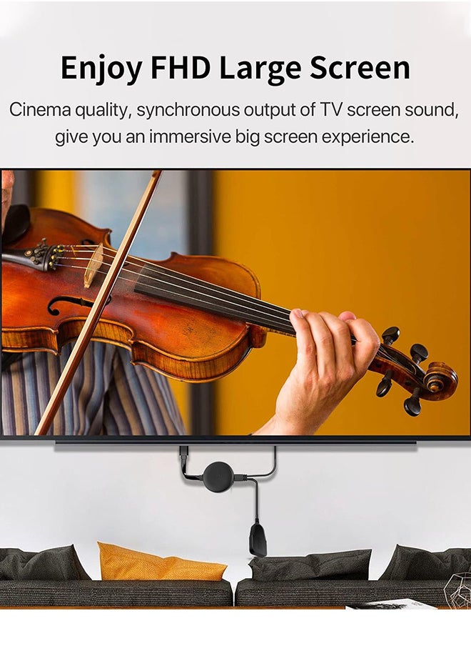 Chromecast HD Android third-generation streaming device, 5G Wi-Fi, 4K clear picture quality, compatible with TV, YouTube, and other streaming media