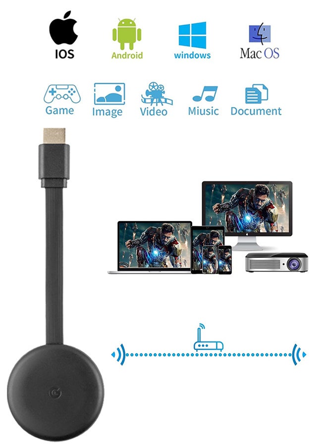 Chromecast HD Android third-generation streaming device, 5G Wi-Fi, 4K clear picture quality, compatible with TV, YouTube, and other streaming media
