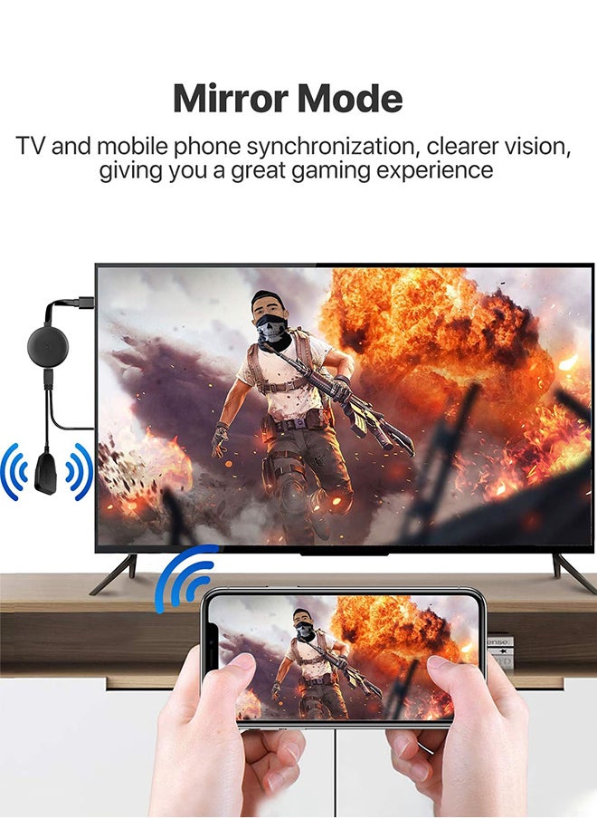 Chromecast HD Android third-generation streaming device, 5G Wi-Fi, 4K clear picture quality, compatible with TV, YouTube, and other streaming media