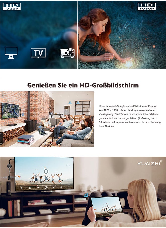 Chromecast HD Android third-generation streaming device, 5G Wi-Fi, 4K clear picture quality, compatible with TV, YouTube, and other streaming media