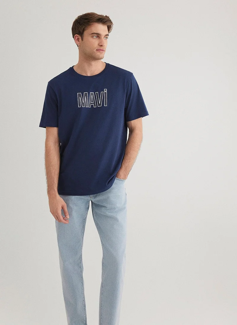 MAVI Mavi Logo Printed Navy T-Shirt
