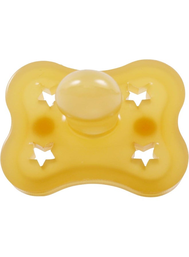 Sweetie Rubber Pacifier Star Shape Rubber Natural Rubber with Symmetrical Nipple 1 Count (6-12 Medium) - Image 3