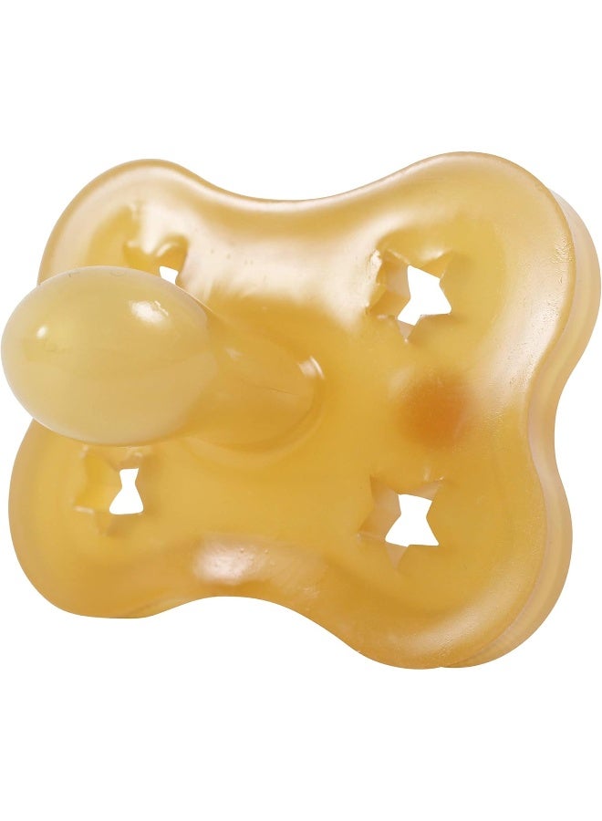 Sweetie Rubber Pacifier Star Shape Rubber Natural Rubber with Symmetrical Nipple 1 Count (6-12 Medium) - Image 2