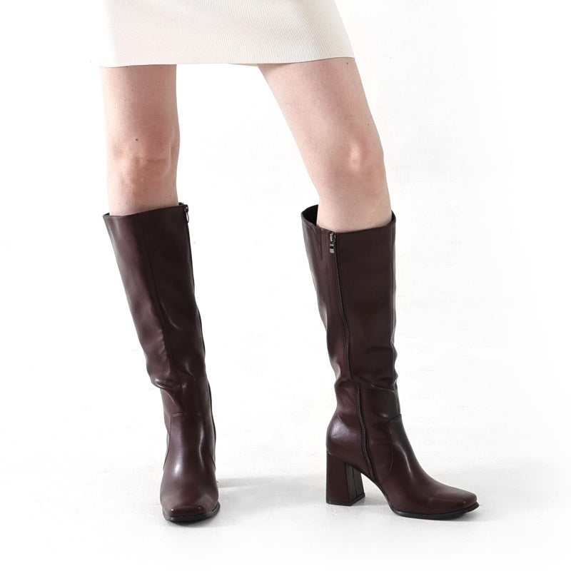 Vipost 3.35-inch Square Toe Knee High Boots for Women, Chunky Block Heel Tall Boots for Women with Side Zipper, Fashion Comfortable Long Fall Winter Boot 2025 - Image 2