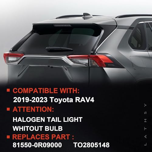 Lathsy Tail Light Outer Compatible With 2019-2023 Toyota RAV4 Right Passenger Side Taillight W/O bulb Replace TO2805148 81550-0R090 - Image 2