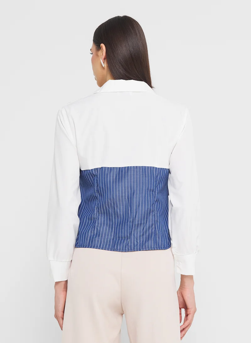 ELLA Shirt With Mock Corset