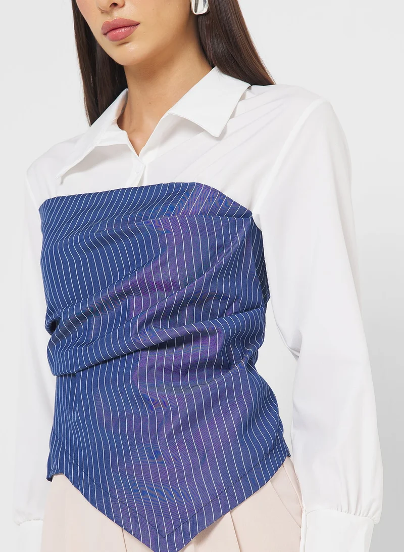 ELLA  Shirt With Mock Corset for Women | Best Price UAE