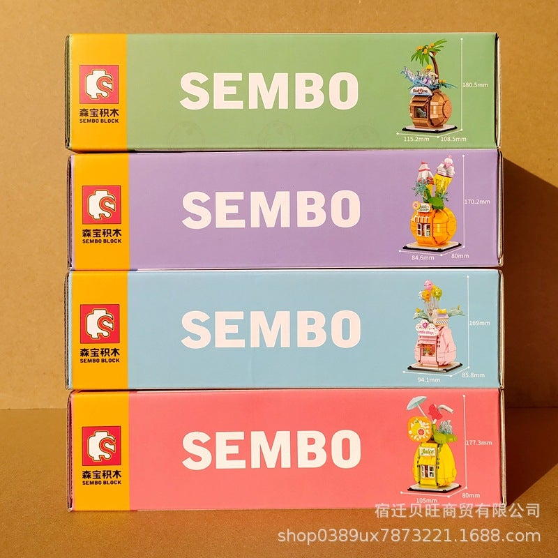 Senbao Building Blocks 601615-23 Lighting Street Scene Fresh Fruit Family Small House Boys And Girls Kidsren Christmas Gifts - Image 3