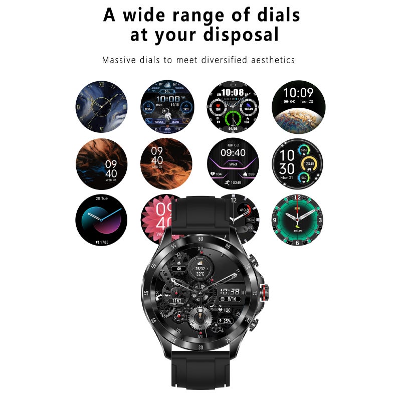 MAX7 Smart Sports Watch 1.32 Inch 360*360 FullTouch Screen  Fitness Tracker IP68 Waterproof BT Calling Temperature/Sleep/Heart Rate/Blood Pressure Monitor Multiple Sports Mode - Image 4