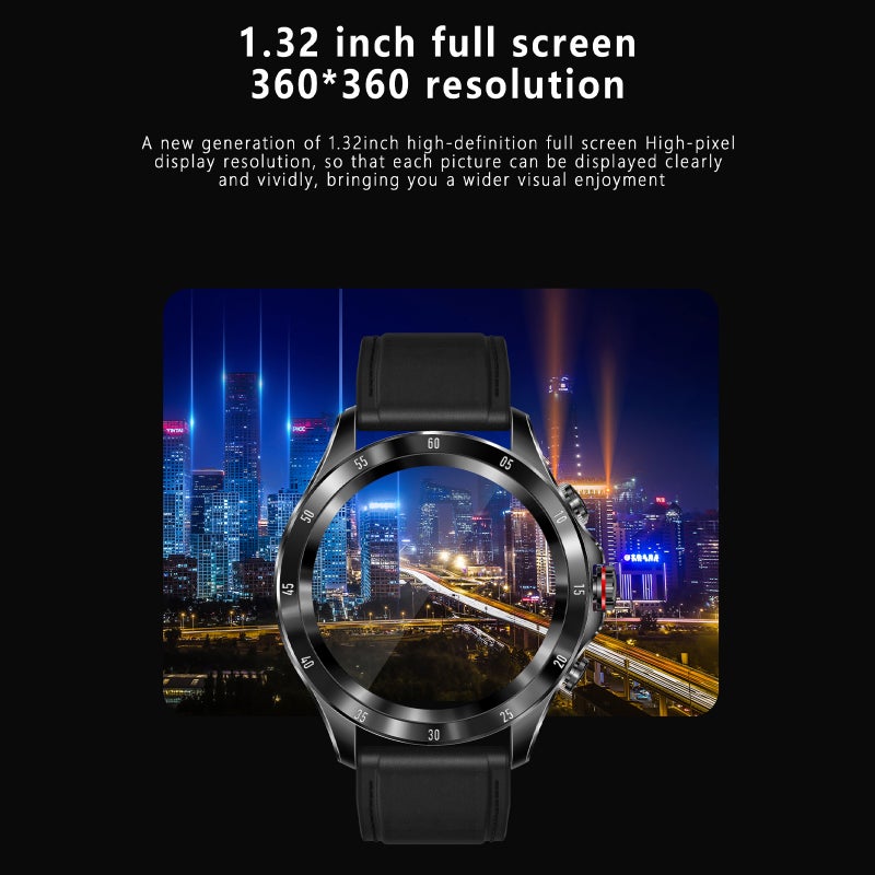 MAX7 Smart Sports Watch 1.32 Inch 360*360 FullTouch Screen  Fitness Tracker IP68 Waterproof BT Calling Temperature/Sleep/Heart Rate/Blood Pressure Monitor Multiple Sports Mode - Image 3