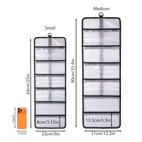 dekayaker Small Roll Up Storage Bag, 6 Pockets Roll Up Tool Kit, Suitable for Mechanics, Kitchen Storage, Art Sketching, Travelling, Potter's Tools, Office Objects, etc., Transparent and Visible, Space-Saving - Image 2