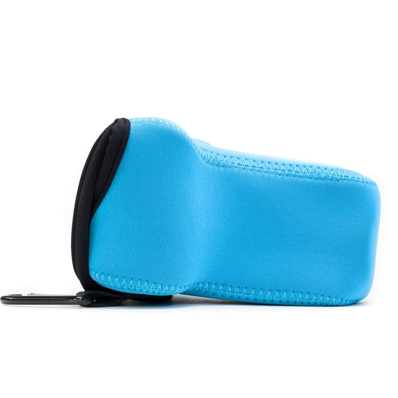 MegaGear MG741 Panasonic Lumix DMC-GX85, DMC-GX80 (14-140mm) Ultra Light Neoprene Camera Case - Blue, PU Leather - Image 3