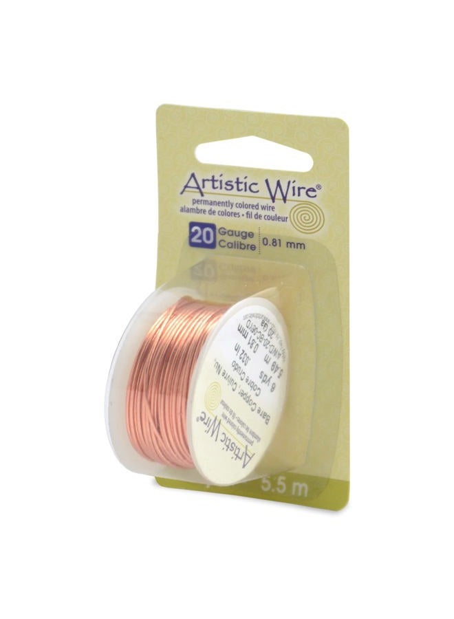 Artistic Wire , 20 Gauge Bare Copper Craft Jewelry Wrapping Wire, 6 yd - Image 1
