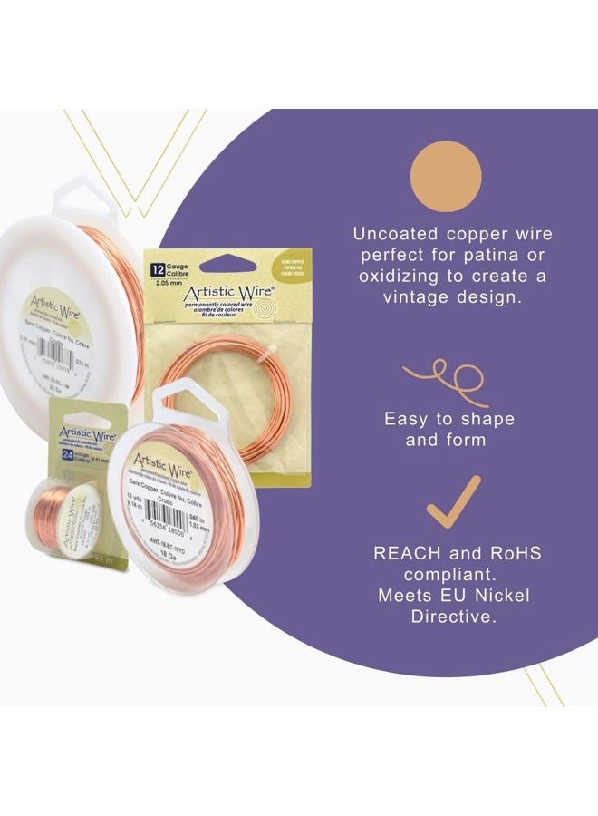 Artistic Wire , 20 Gauge Bare Copper Craft Jewelry Wrapping Wire, 6 yd - Image 5