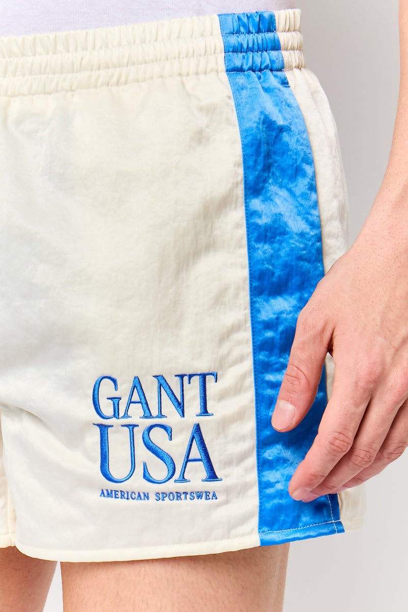GANT Men Sportswear Fit Running Shorts, Off White - Image 3