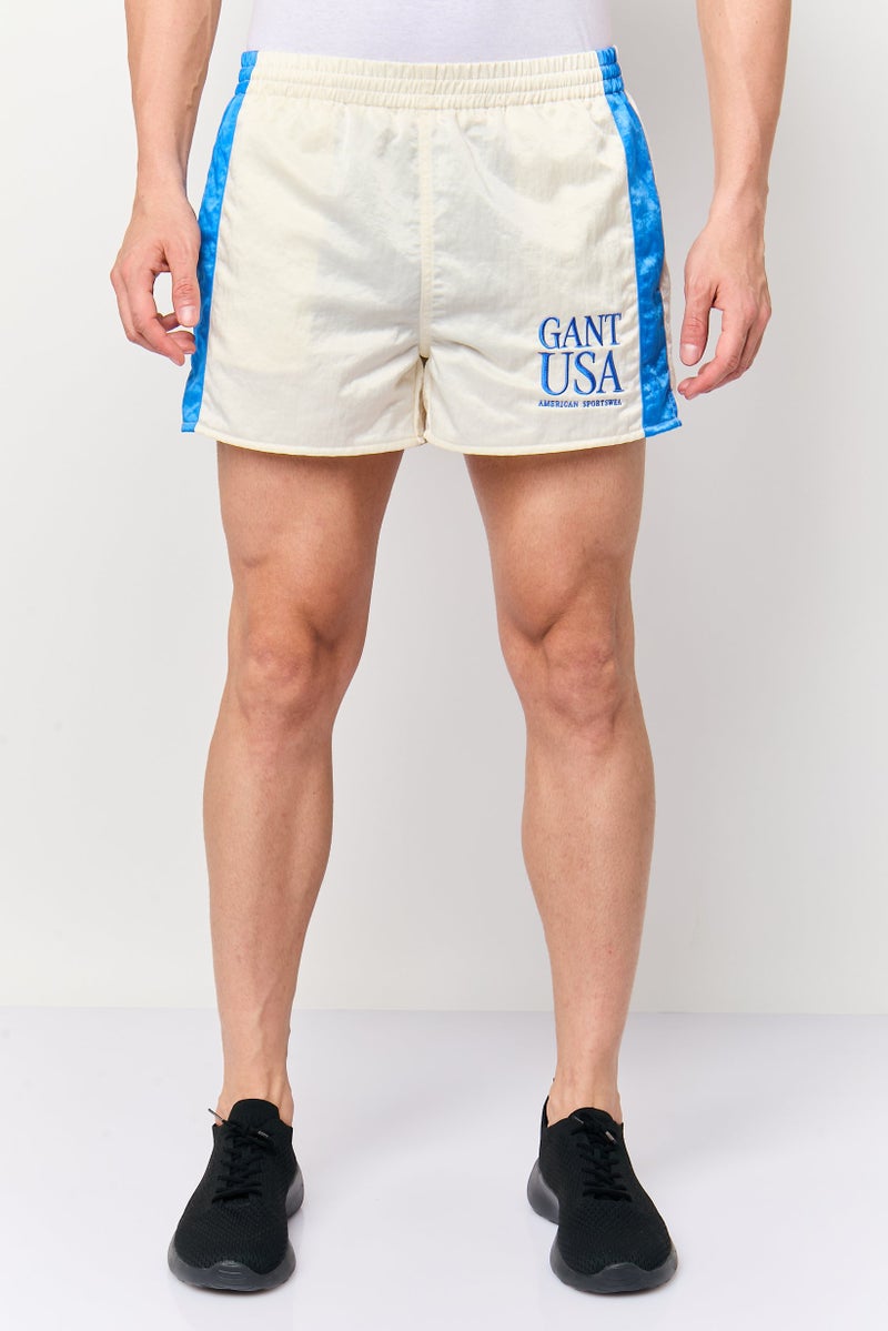 GANT Men Sportswear Fit Running Shorts, Off White - Image 1