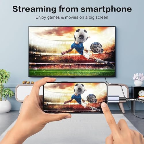 ETZIN USB C to HDMI Cable 2M, 4K @30Hz Type-C to HDTV Cord, 6.6Ft Thunderbolt 3/4 to HDMI Braided Cord, Compatible with MaC-Book Pro/A-ir, i-Mac, iP-ad Pro, Smartphone, Surface EPL-971TC - Image 2
