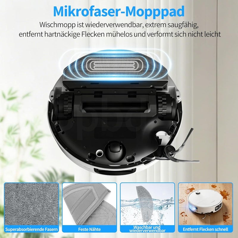 Bpbdzz Pack of 32 Accessories for Roborock Saros 20 Sonic Robot Vacuum Cleaner, 4 Main Brushes, 4 Mop Pads, 4 Filters, 6 Dust Bags, 6 Side Brushes, 6 Flat Fragrance Stone, 1 Cleaning Brush and 1 - Image 4