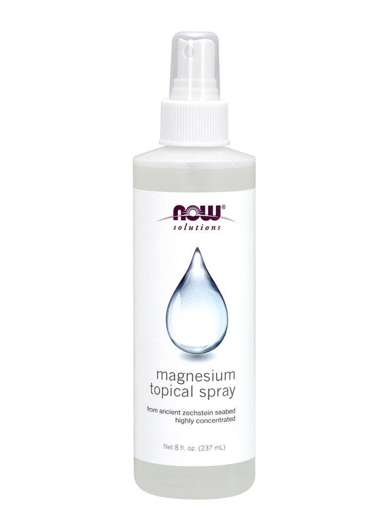 NOW Magnesium Topical Spray, 8oz, Fast-Absorbing, Supports Muscle Relaxation - Image 1