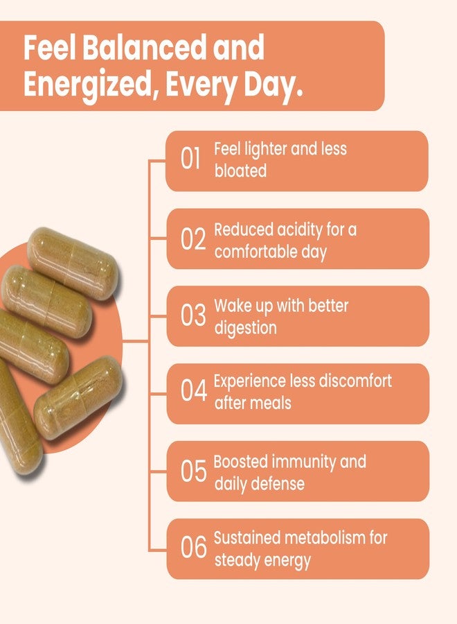 iMeMyself WellGut Complete Daily Digestive Formula | Traditional Herbs with Minerals & Probiotics 90 Vegan Capsules - Image 4