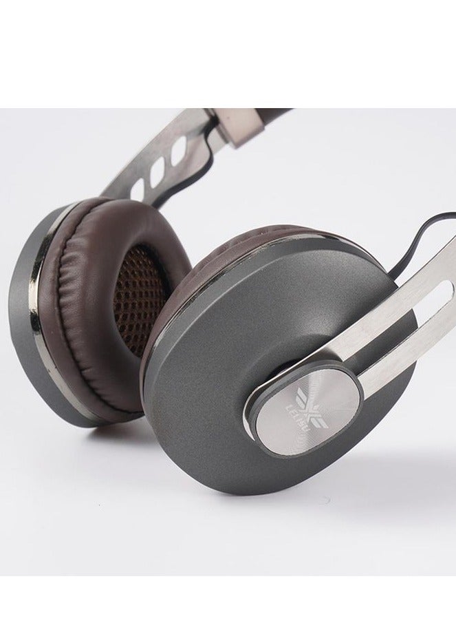 LELISU LS-220 Wireless Headphones - Big Bass - Hi-res Audio, 360 Degree Surround Stereo Sound, HD Microphone, Comfortable Wearing  - Brown  - Image 2