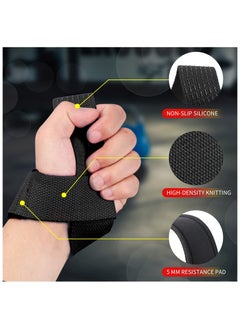 SKDK SKDK Cotton Hard Pull Wrist Lifting Straps Grips Band-Deadlift Straps with Neoprene Cushioned Wrist Padded and Anti-Skid Silicone - for Weightlifting, Bodybuilding, Xfit, Strength Training (Army Green)  - Image 2